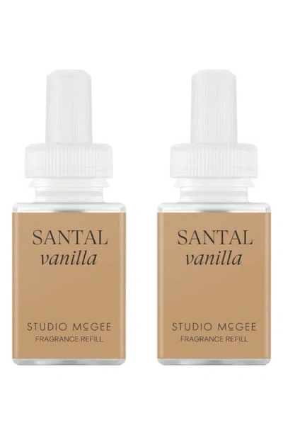 Pura X Studio Mcgee French Linen 2-pack Diffuser Fragrance Refills In Brown