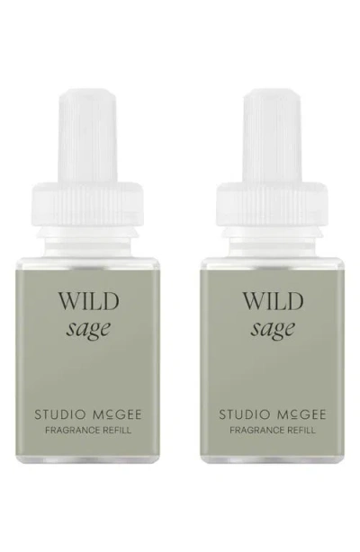 Pura X Studio Mcgee French Linen 2-pack Diffuser Fragrance Refills In Green