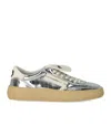 Puraai 4.05 Polly Cocco Silver Sneaker In Metallic