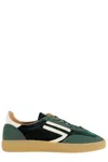 Puraai Velvet-panel Sneakers In Green