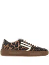 Puraai Animal Print Lace-up Trainers In Animal Print
