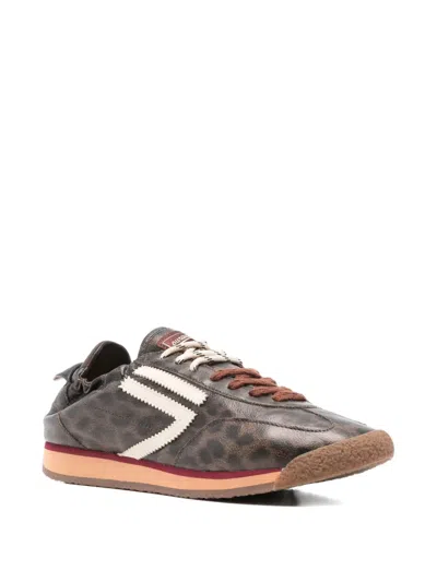 Puraai Animal-print Trainers In Brown