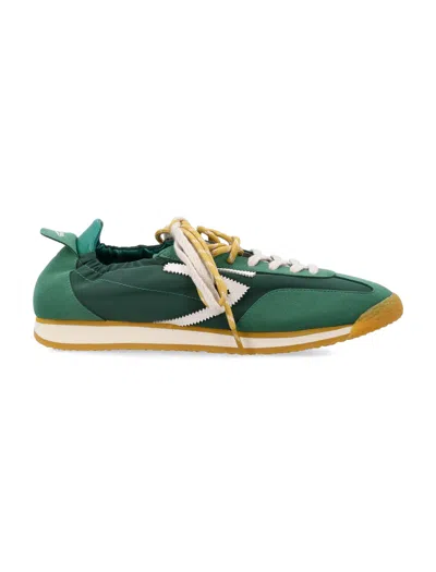 Puraai Contemporary Vegan Lace-up Sneakers For Unisex In Green