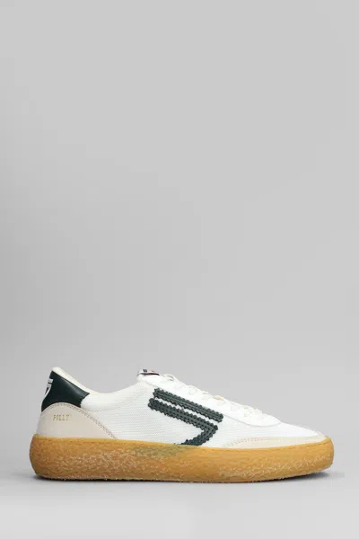 Puraai Evergreen Sneakers In White Leather And Fabric In Animal Print