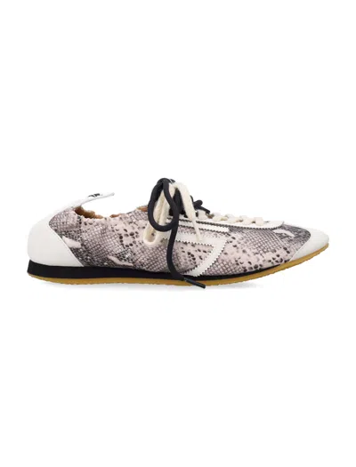 Puraai Mini Vegan Sneaker With Distinctive Lace-up Design In Animal Print