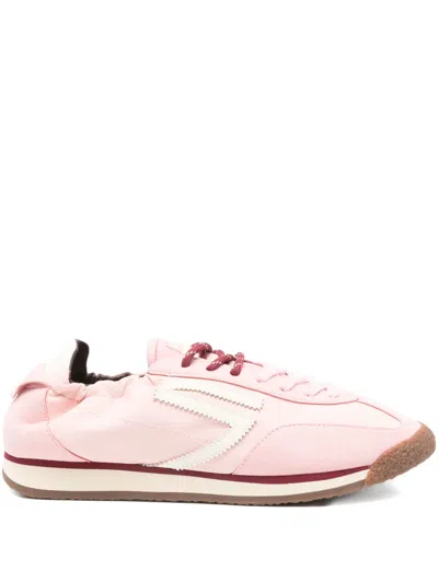Puraai Panelled Lace-up Sneakers In Pink