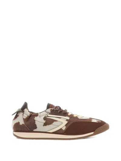 Puraai Panther Cow-print Low-top Sneakers In Red