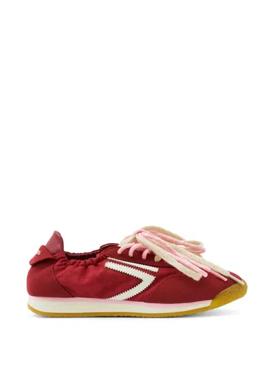 Puraai Panther Sneakers In Burgundy