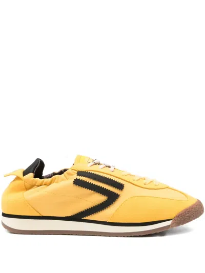 Puraai Panther Stripe-detail Sneakers In Yellow