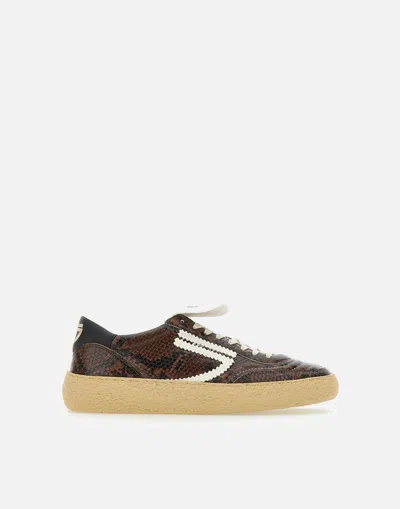 Puraai 4.05 Polly Tab Sneakers In Brown