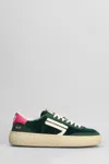 Puraai Sneakers In Green Velvet In Green