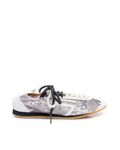 Puraai Mini Vegan Sneaker With Distinctive Lace-up Design In Animal Print