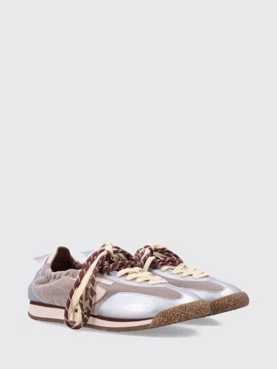 Puraai Panther Velvet Suede Silver Detail Sneakers In Transparent