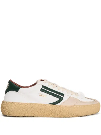 Puraai Stripe Lace-up Sneakers In White