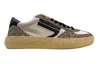 Puraai Glitter-panel Sneakers In Brown