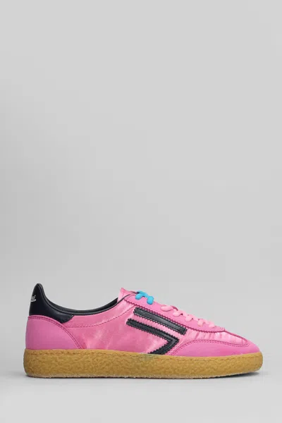 Puraai Wild Strawberry Sneakers In Fuxia Suede And Fabric In Pink