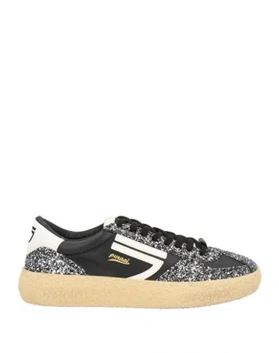 Puraai Woman Sneakers Black Size 10 Textile Fibers, Synthetic Material