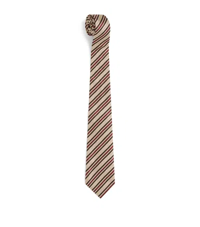 Purdey 1814 Dragoon Stripe Tie In Brown