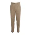 PURDEY BRUSHED COTTON DART-FRONT TROUSERS