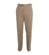 PURDEY BRUSHED COTTON DART-FRONT TROUSERS