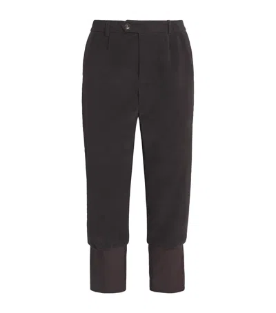 Purdey Cotton Moleskin Breek Trousers In Brown
