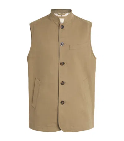 Purdey Cotton Orsett Gilet In Green