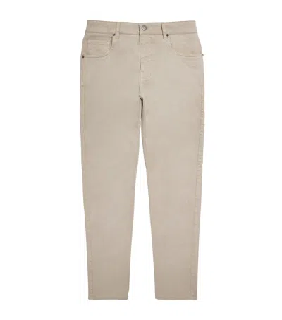Purdey Cotton-blend Five-pocket Trousers In Neutral