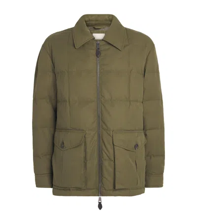 Purdey Cotton-blend Snowden Quilted Jacket In Green