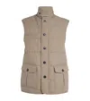 Purdey Lambswool Check Rothbury Gilet In Brown