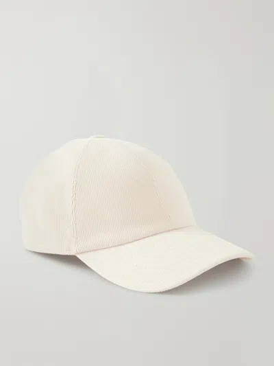 Purdey Logo-embroidered Cotton-corduroy Baseball Cap In Purple