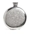 Purdey Rose And Scroll Flask In Silver