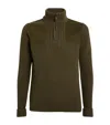 Purdey Wool Quarter-zip Commando Sweater In Green
