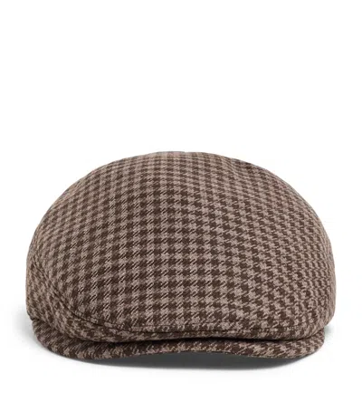 Purdey Wool-cashmere Tweed Houndstooth Litton Cap