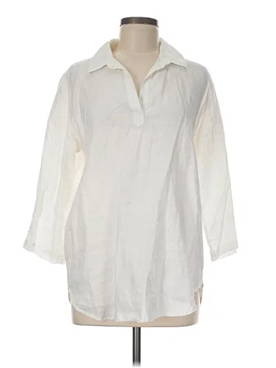 Pre-owned Pure Amici 3/4 Sleeve Button Down Shirt In Ivory