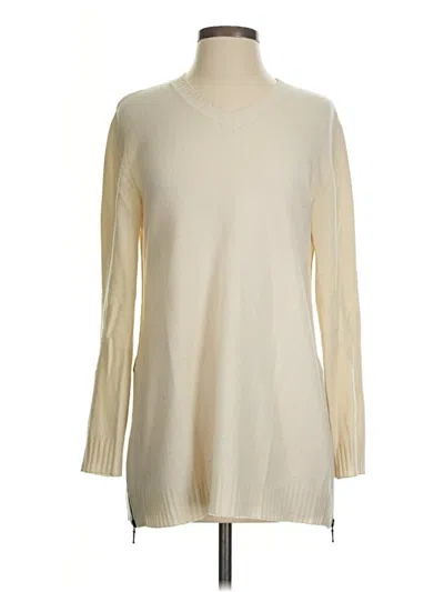 Pre-owned Pure Amici Cashmere Pullover Sweater In Ivory