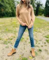 Pure Amici Envelope Sweater In Camel