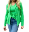 Pure Amici Knit Blazer In Lime