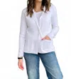 Pure Amici Knit Blazer In White In White