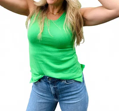 Pure Amici Knit Tank In Lime