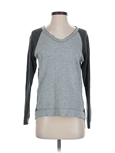 Pre-owned Pure Amici Long Sleeve Top Gray V Neck Tops