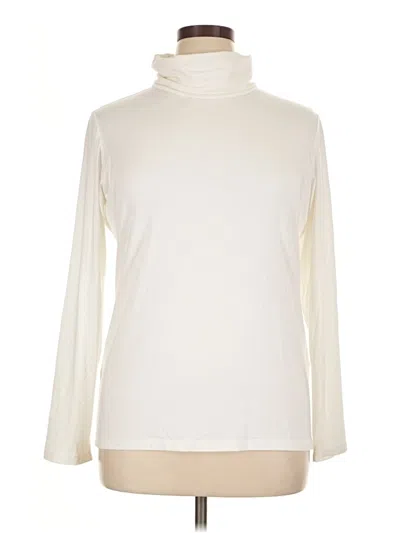 Pre-owned Pure Amici Long Sleeve Turtleneck In Ivory