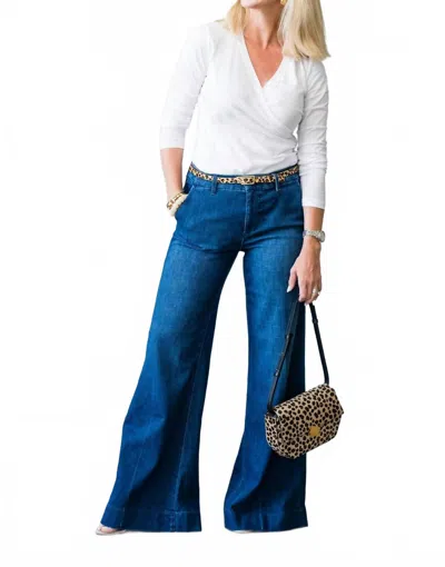 Pure Amici Long Sleeve Wrap Tee Top In White