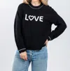 Pure Amici Love Crew Neck Sweater In Black/white