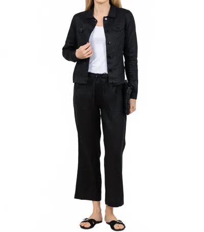 Pure Amici Lumila Linen Jacket In Black