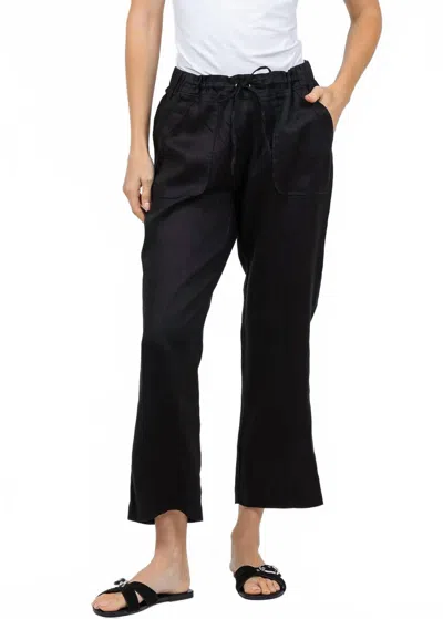 Pure Amici Lumila Linen Pants In Black