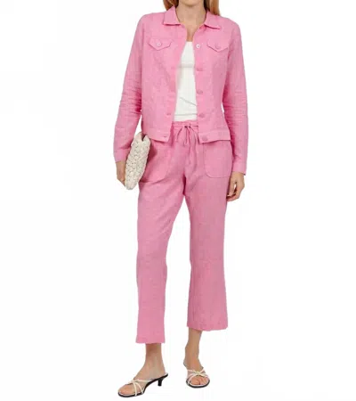 Pure Amici Lumila Linen Pants In Petal In Pink