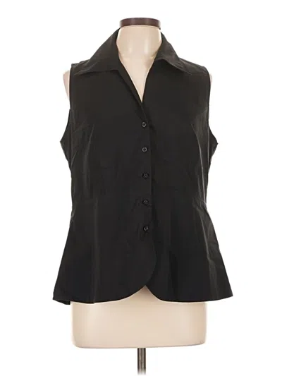 Pre-owned Pure Amici Sleeveless Button Down Shirt In Black