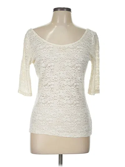 Pre-owned Pure And Good 3/4 Sleeve Top Ivory Scoop Neck Tops