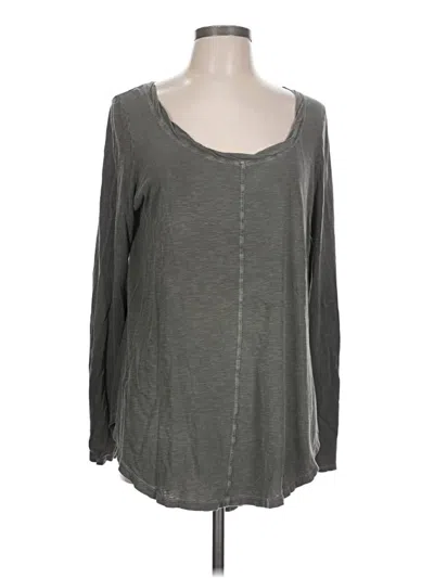 Pre-owned Pure And Good Long Sleeve Henley Shirt In Gray