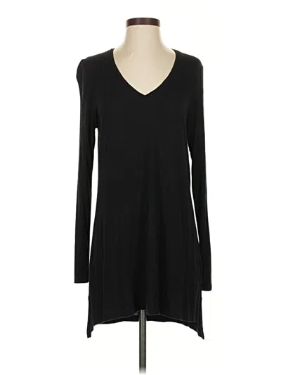 Pre-owned Pure And Good Long Sleeve Top Black V Neck Tops